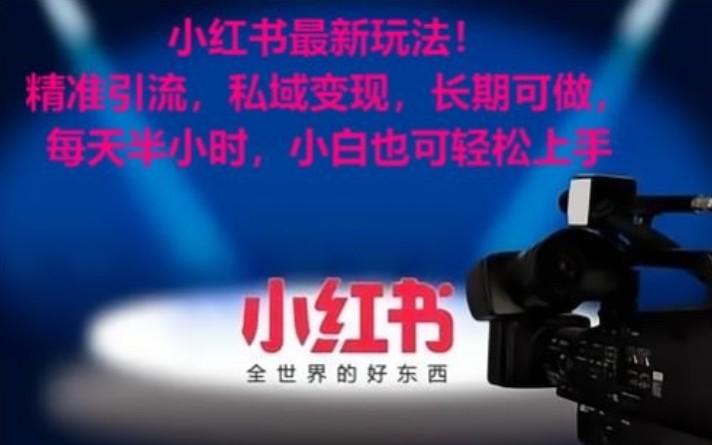 小红书最新玩法！精准引流，私域变现，长期可做，每天半小时，小白也可轻松上手-Zv头条