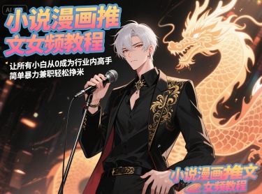 小说漫画推文女频教程，让所有小白从0成为行业内高手，简单暴力兼职轻松挣米-Zv头条