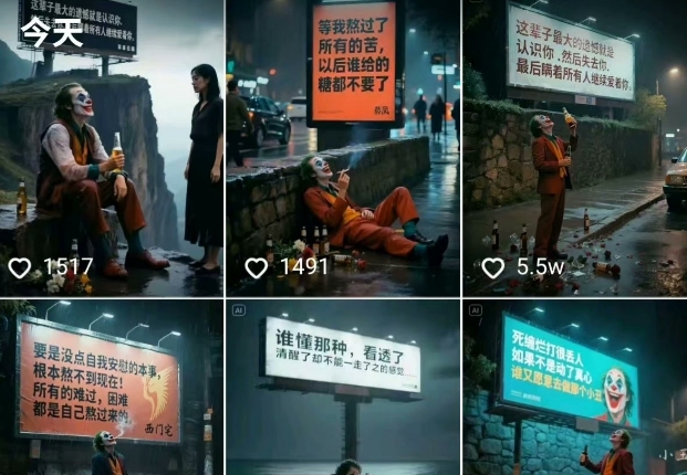 一条视频竟然15W赞！用AI制作小丑自嘲扎心文案视频，当下非常火爆的短视频流量神器-Zv头条