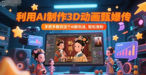 利用AI制作3D动画甄嬛传，流量爆了，手把手教你这个AI新玩法，轻松涨粉-Zv头条