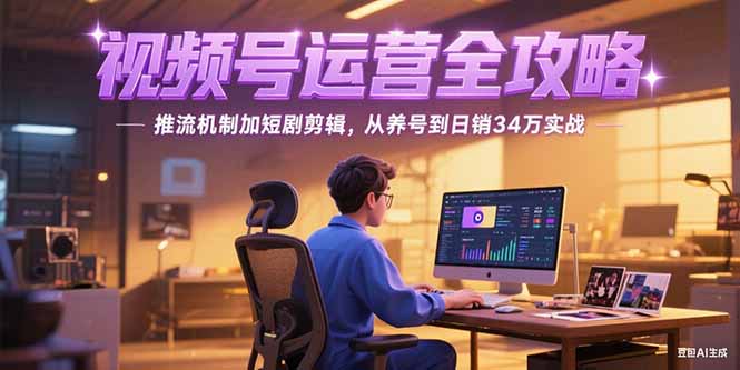 2025视频号运营全攻略，推流机制加短剧剪辑，从养号到日销34万实战-Zv头条