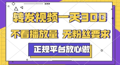 转发视频一天3张+，正规平台放心做，不看播放量，无粉丝要求，随时随地挣收益【揭秘】-Zv头条