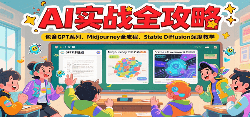 AI实战全攻略，包含GPT系列、Midjourney全流程、Stable Diffusion深度教学-Zv头条